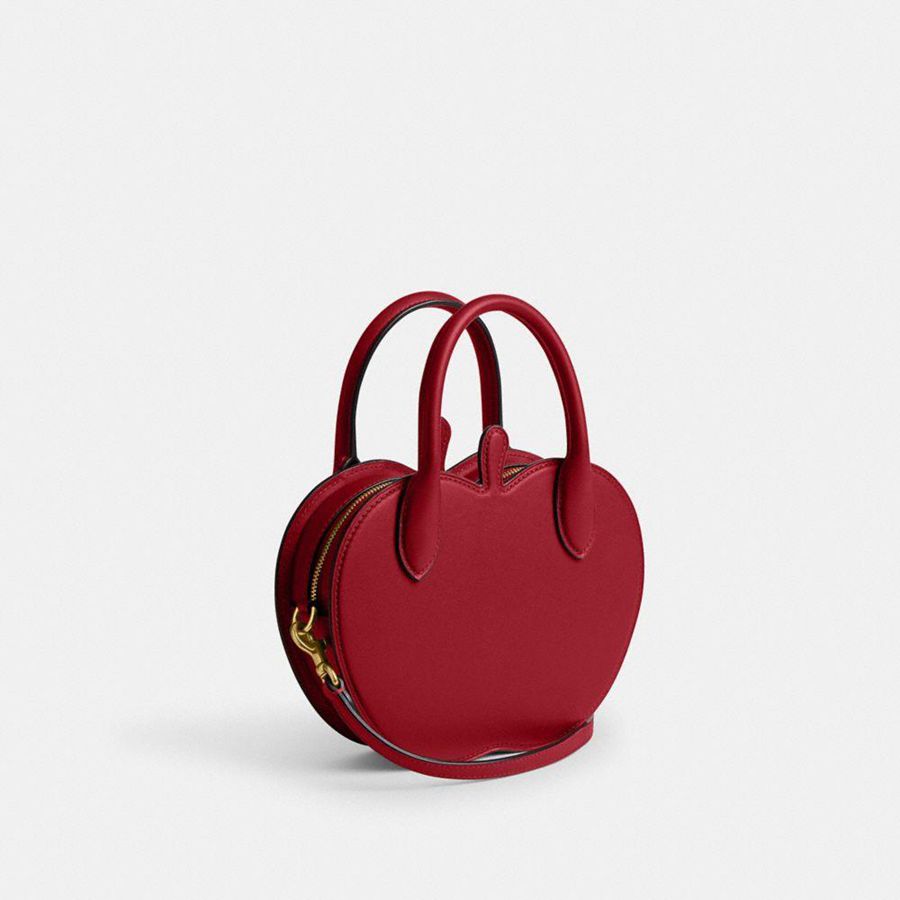 Bolsa Cruzada COACH Apple Mujer Rojas | KGUQVL-238
