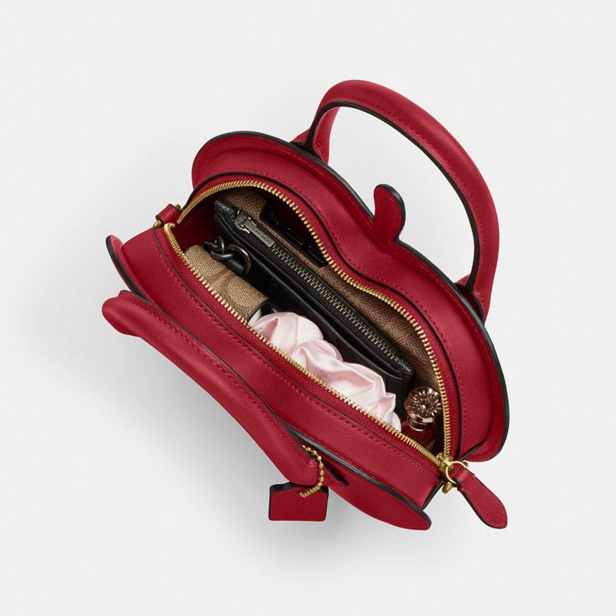 Bolsa Cruzada COACH Apple Mujer Rojas | KGUQVL-238