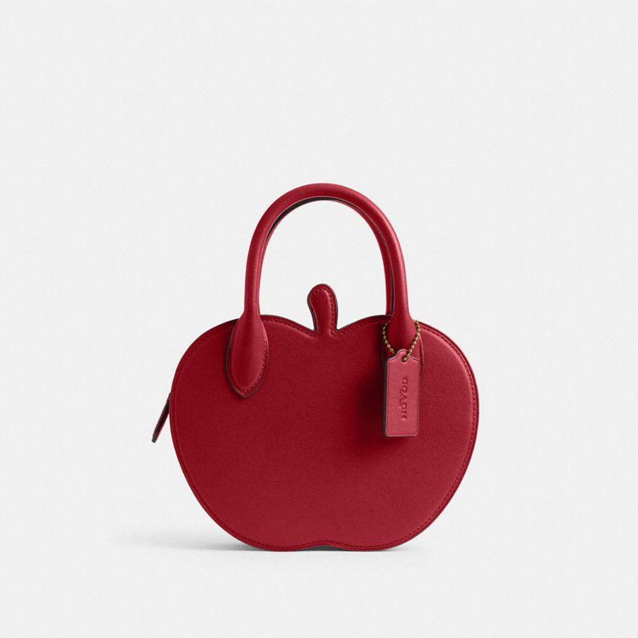 Bolsa Cruzada COACH Apple Mujer Rojas | KGUQVL-238