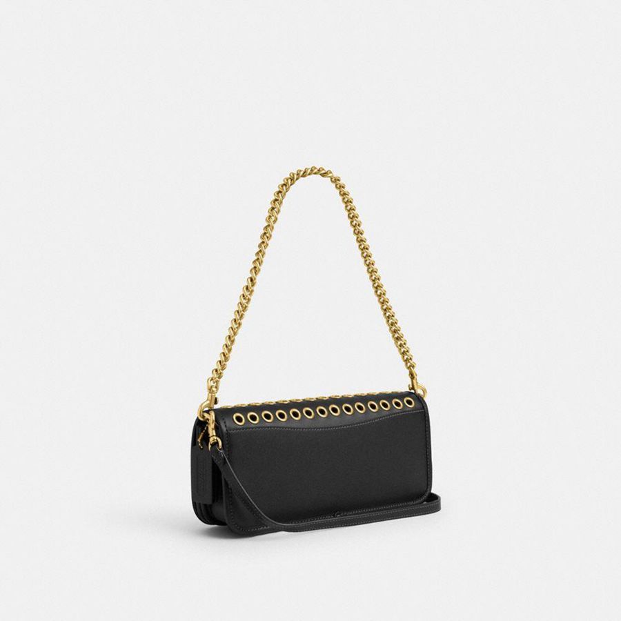 Bolso Hobo COACH Dinky With Grommets Mujer Negras | SPLNBV-406