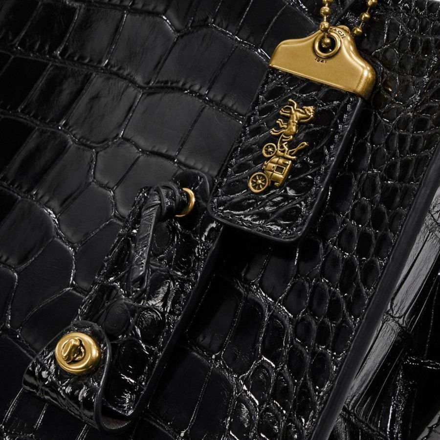 Bolso Tote COACH Rogue 25 In Alligator Mujer Negras | WVEINO-150
