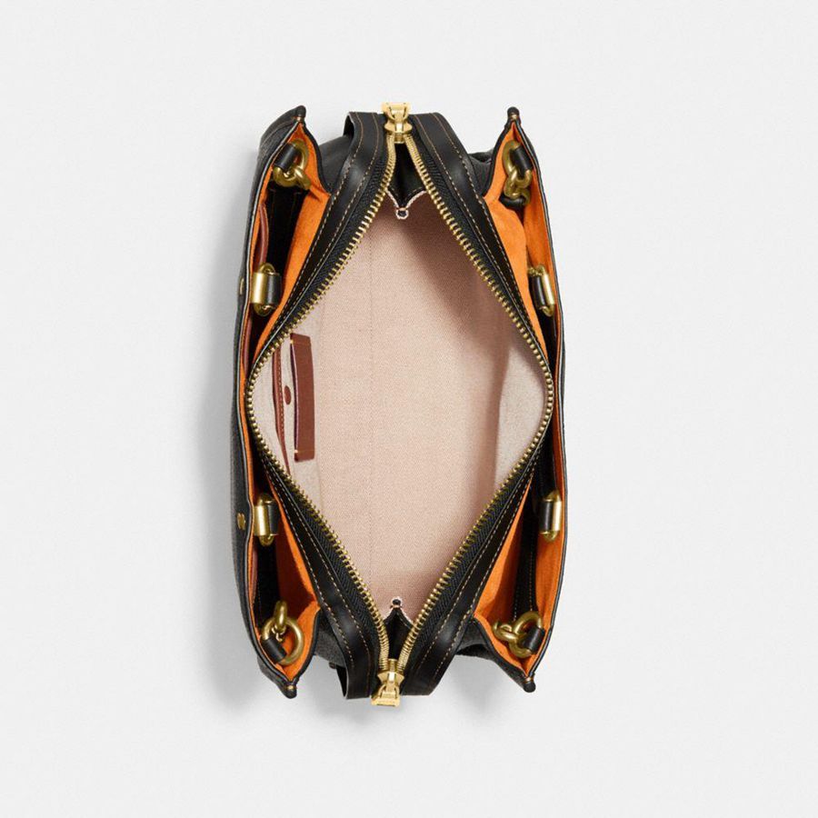 Bolso Tote COACH Rogue In Regenerative Leather Mujer Negras | SVQJIW-142
