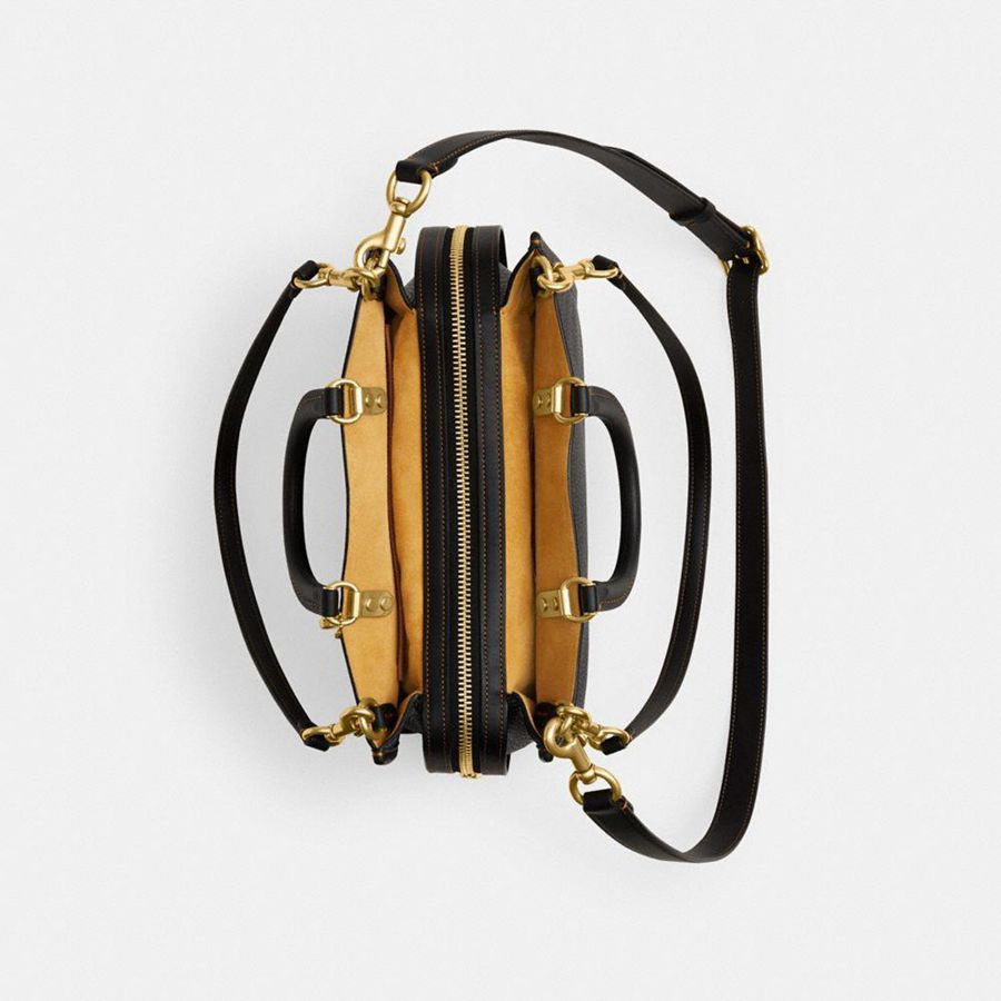 Bolso Tote COACH Rogue In Regenerative Leather Mujer Negras | SVQJIW-142