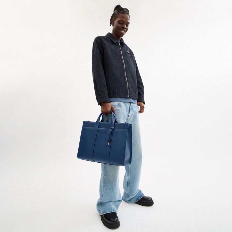 Bolso Tote COACH Wesley Hombre Azules | TACGWK-205