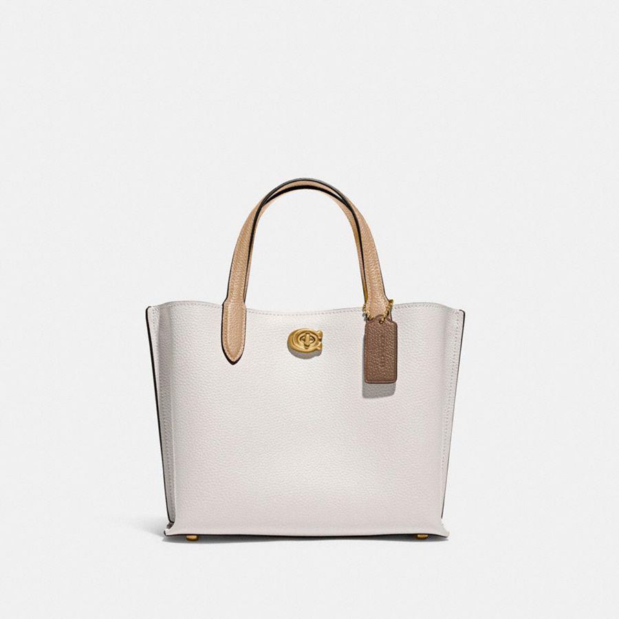 Bolso Tote COACH Willow 24 In Colorblock Mujer Blancas | EDKHQP-052