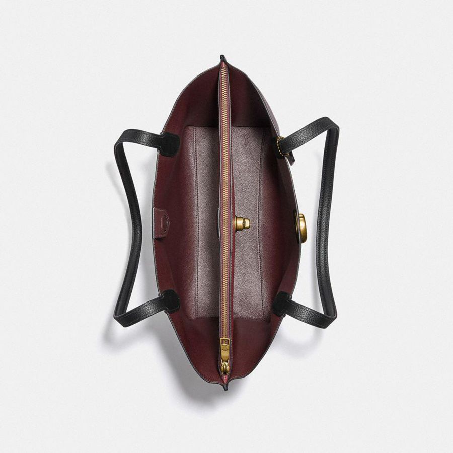 Bolso Tote COACH Willow Mujer Negras | QWABOE-840