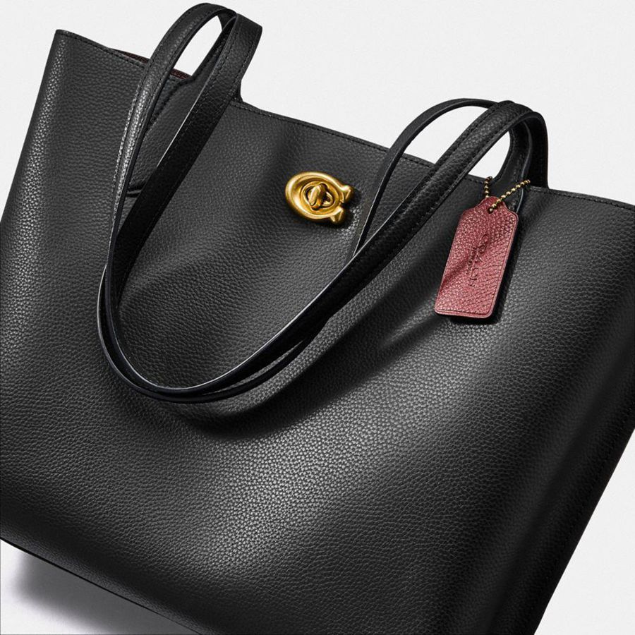Bolso Tote COACH Willow Mujer Negras | QWABOE-840