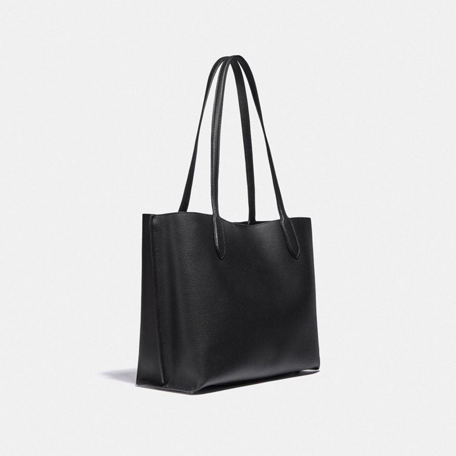 Bolso Tote COACH Willow Mujer Negras | QWABOE-840