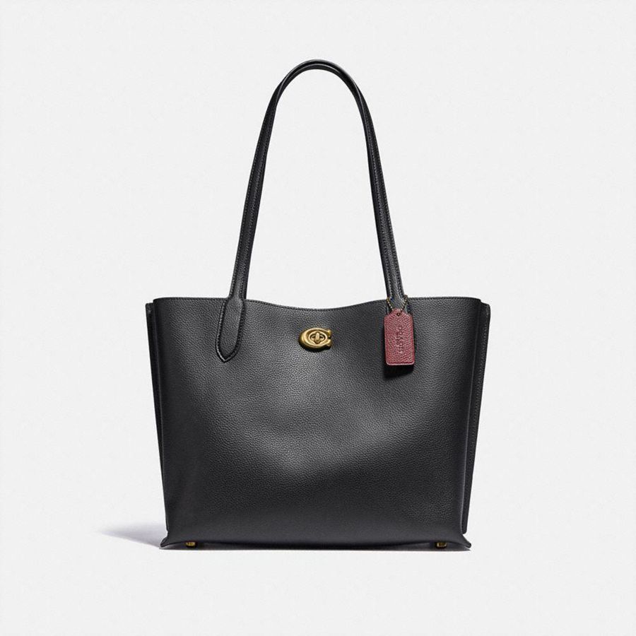Bolso Tote COACH Willow Mujer Negras | QWABOE-840