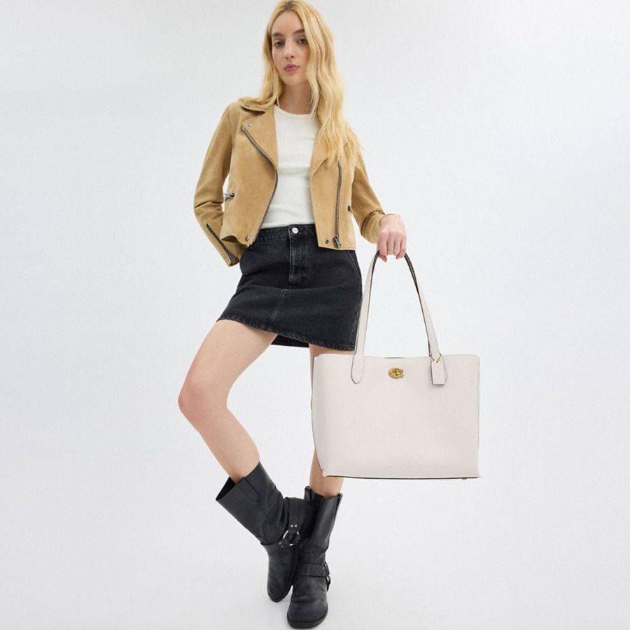 Bolso Tote COACH Willow Work Tote 38 Mujer Blancas | SHGADC-932