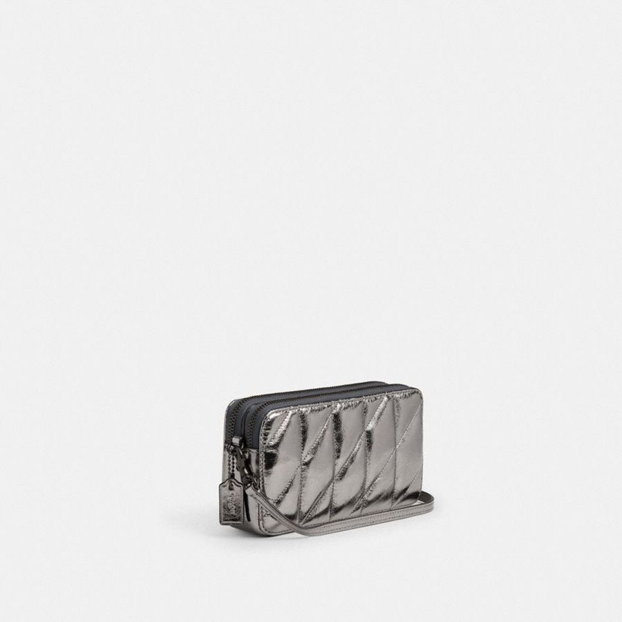 Bolsos De Mano COACH Kira Crossbody With Quilting Mujer Plateadas | RSOLYB-948