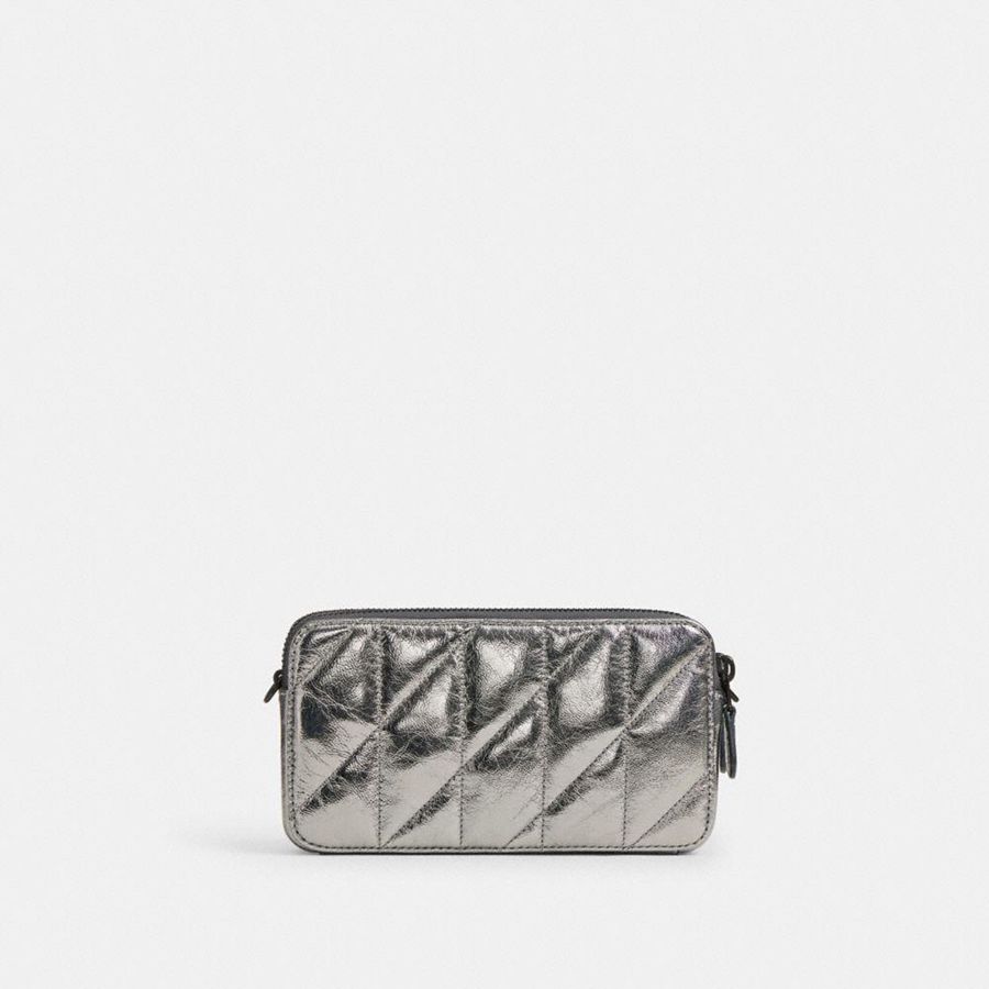 Bolsos De Mano COACH Kira Crossbody With Quilting Mujer Plateadas | RSOLYB-948