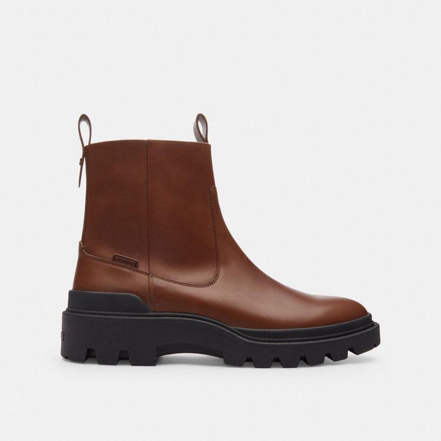 Botas COACH Caiden Hombre Marrones | UQCIEL-374