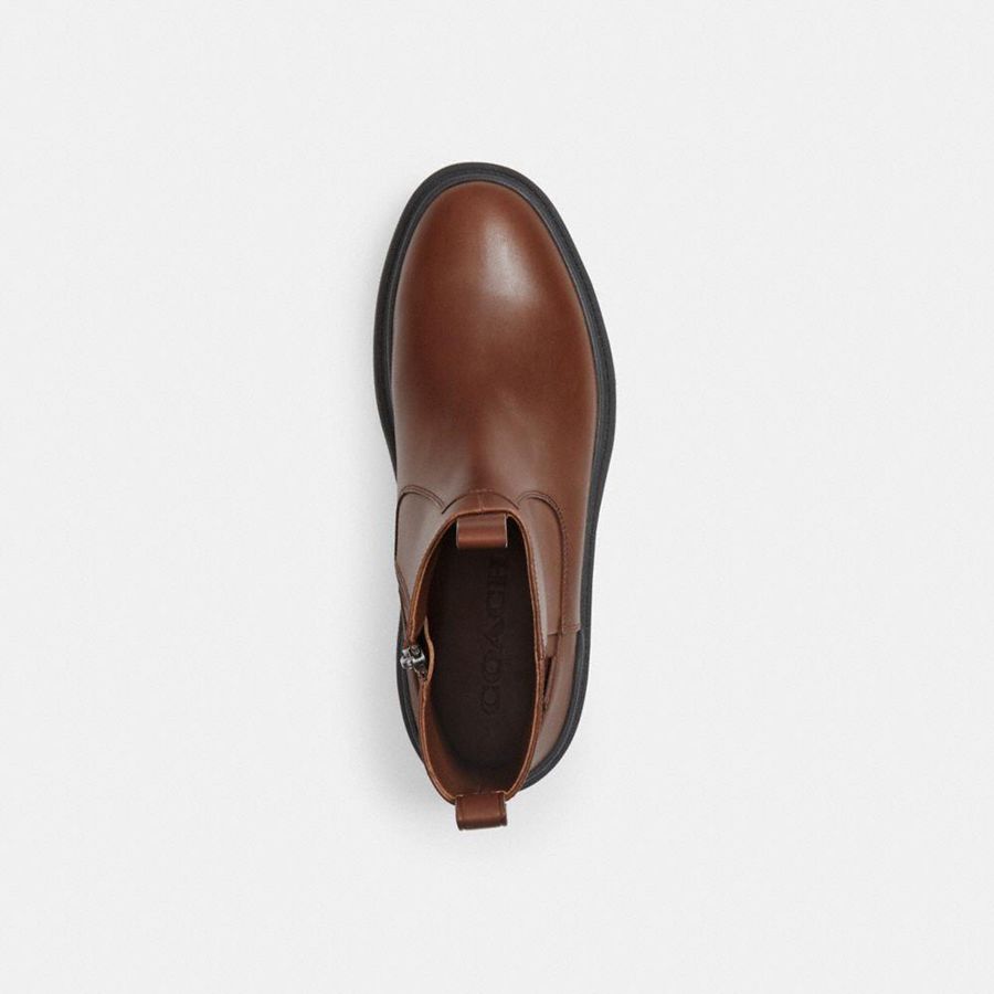 Botas COACH Caiden Hombre Marrones | UQCIEL-374