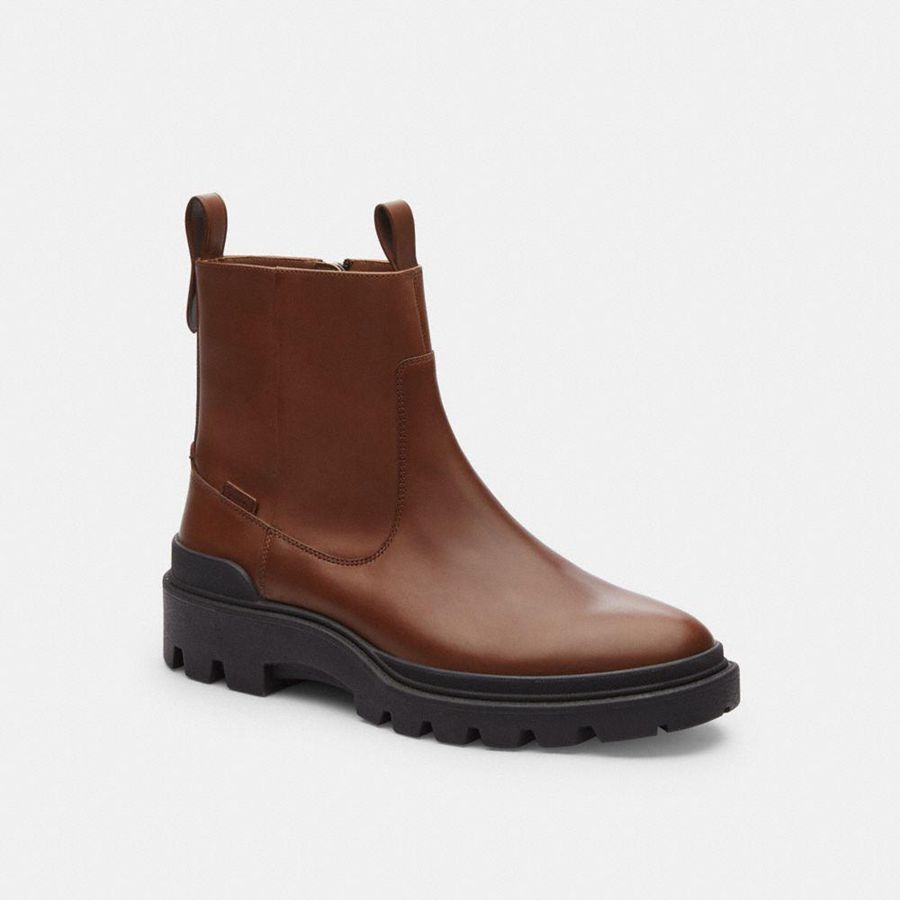 Botas COACH Caiden Hombre Marrones | UQCIEL-374