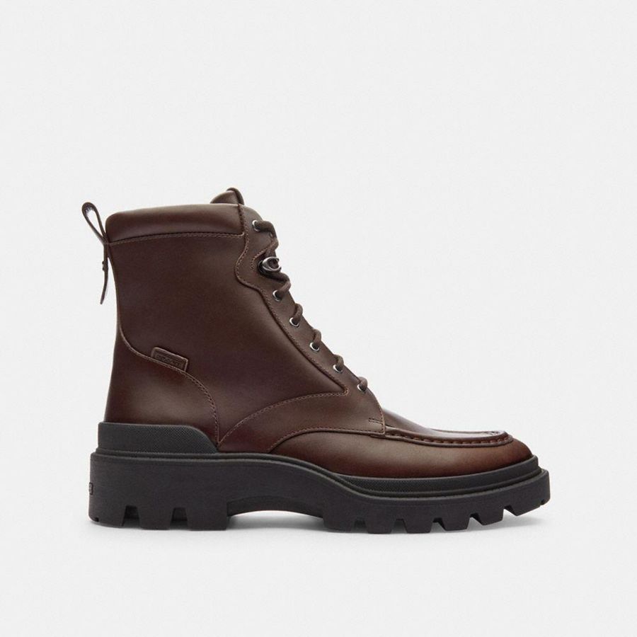 Botas COACH Connor Hombre Marrones | KASDUI-361