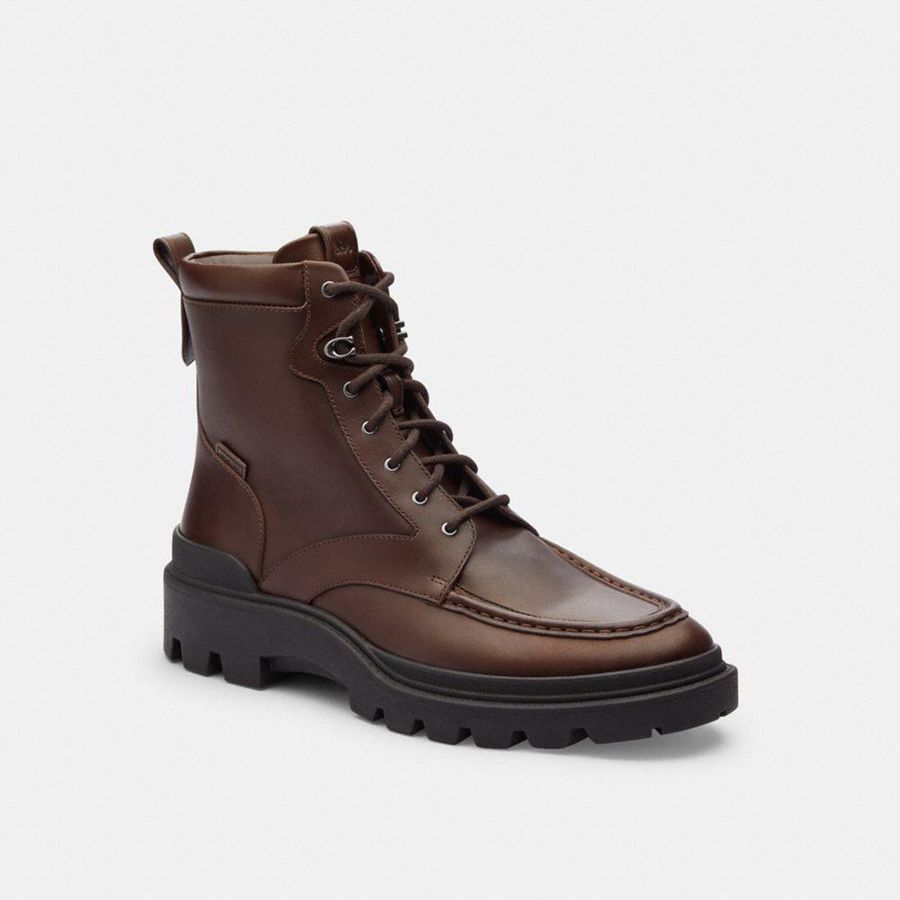 Botas COACH Connor Hombre Marrones | KASDUI-361