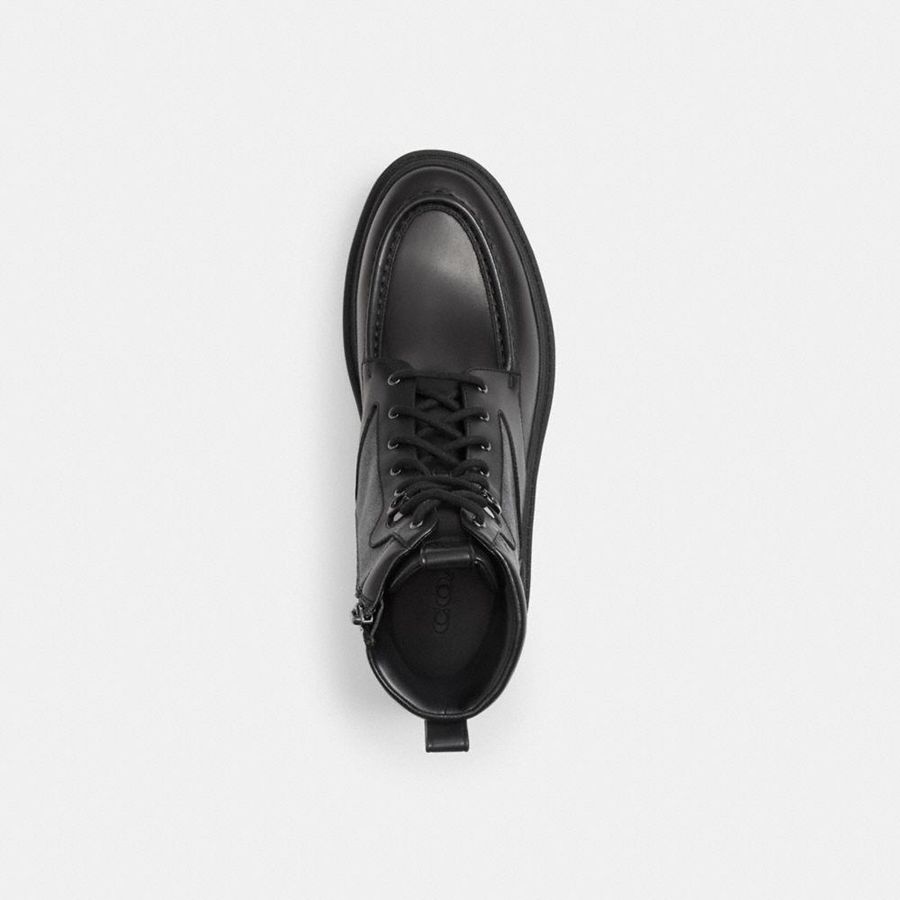 Botas COACH Connor In Signature Canvas Hombre Negras | CZAHVD-531
