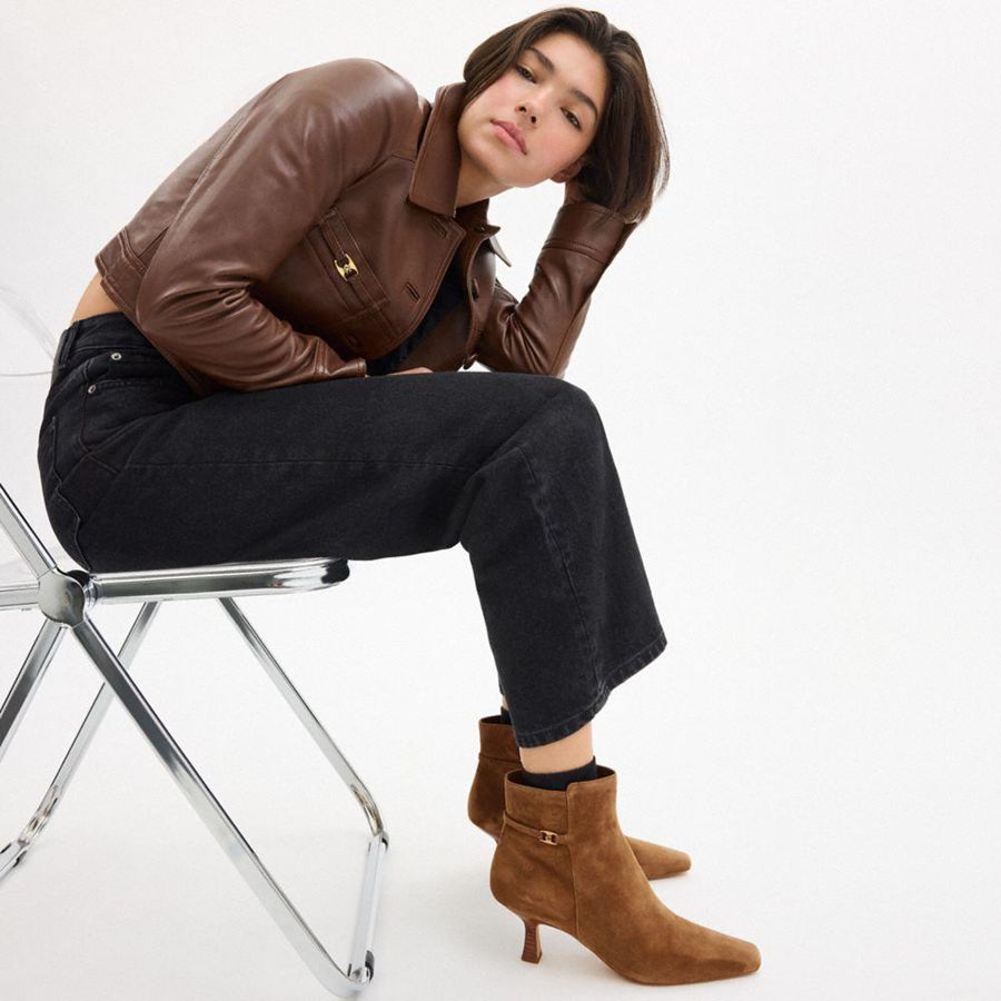 Botas COACH Rebeccaie Mujer Marrones | TNIYSU-815
