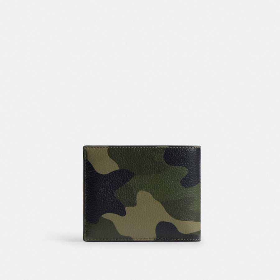 Cartera COACH 3 In 1 With Camo Print And Coach Graphic Hombre Verde | TRGUBE-264