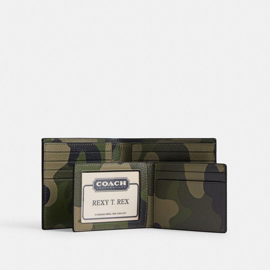 Cartera COACH 3 In 1 With Camo Print And Coach Graphic Hombre Verde | TRGUBE-264