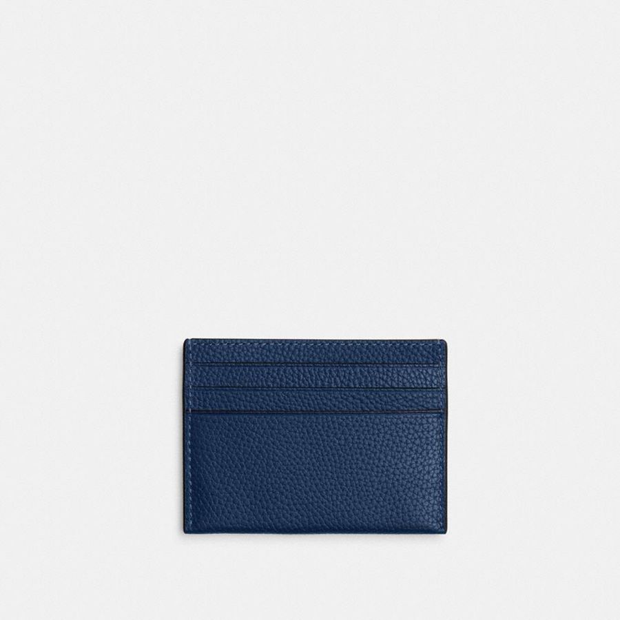 Cartera COACH Card Case With Coach Graphic Hombre Azules | BUKRXF-592