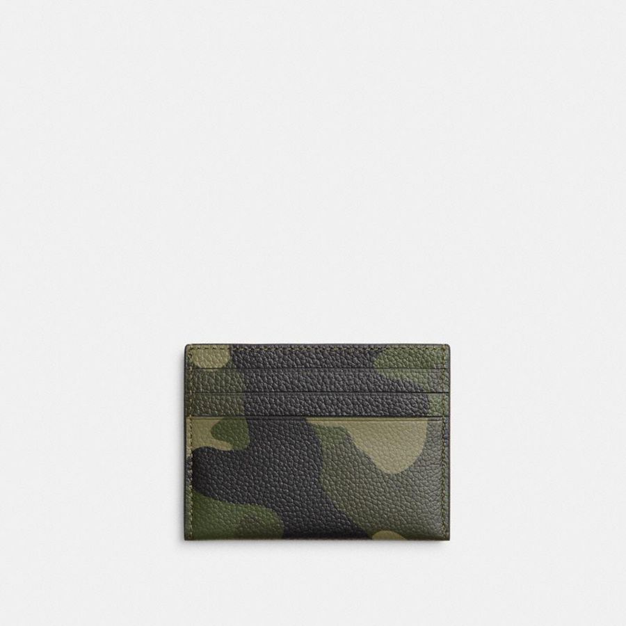 Cartera COACH Card Case With Coach Graphic Hombre Azules | BUKRXF-592