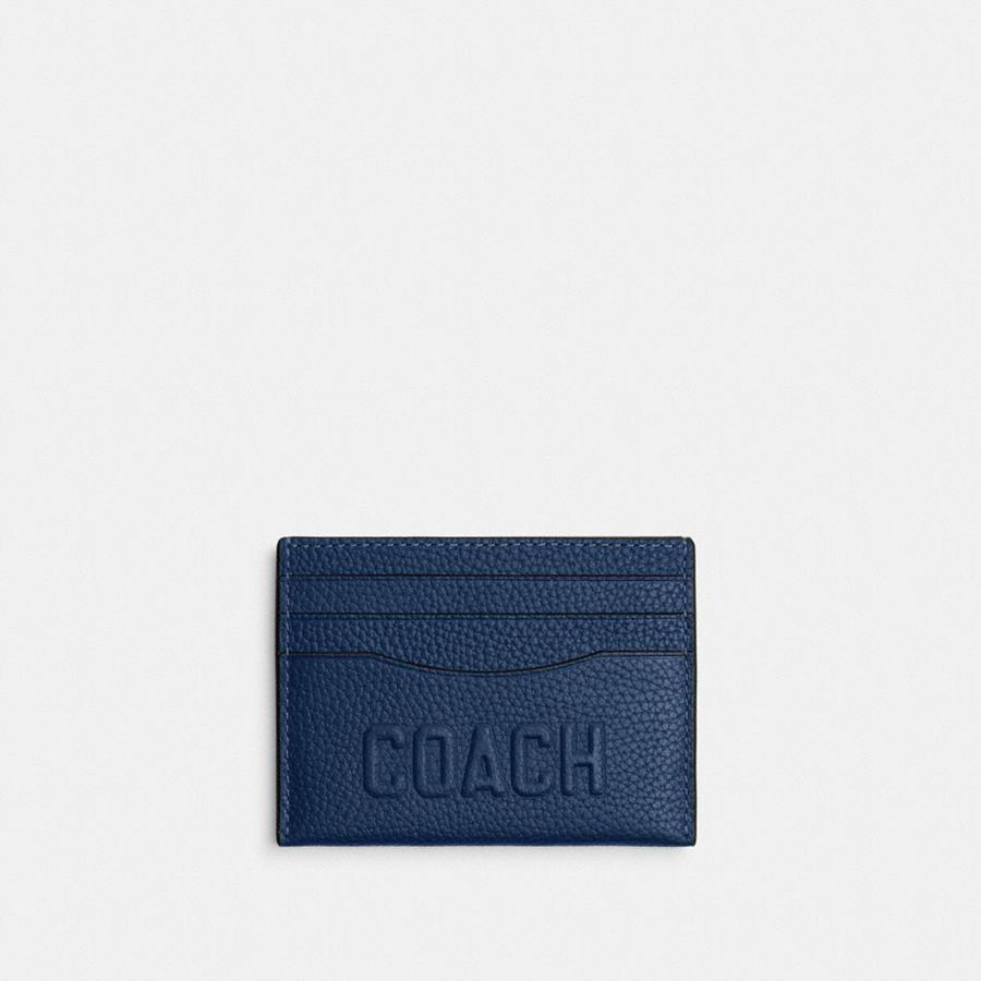 Cartera COACH Card Case With Coach Graphic Hombre Azules | BUKRXF-592