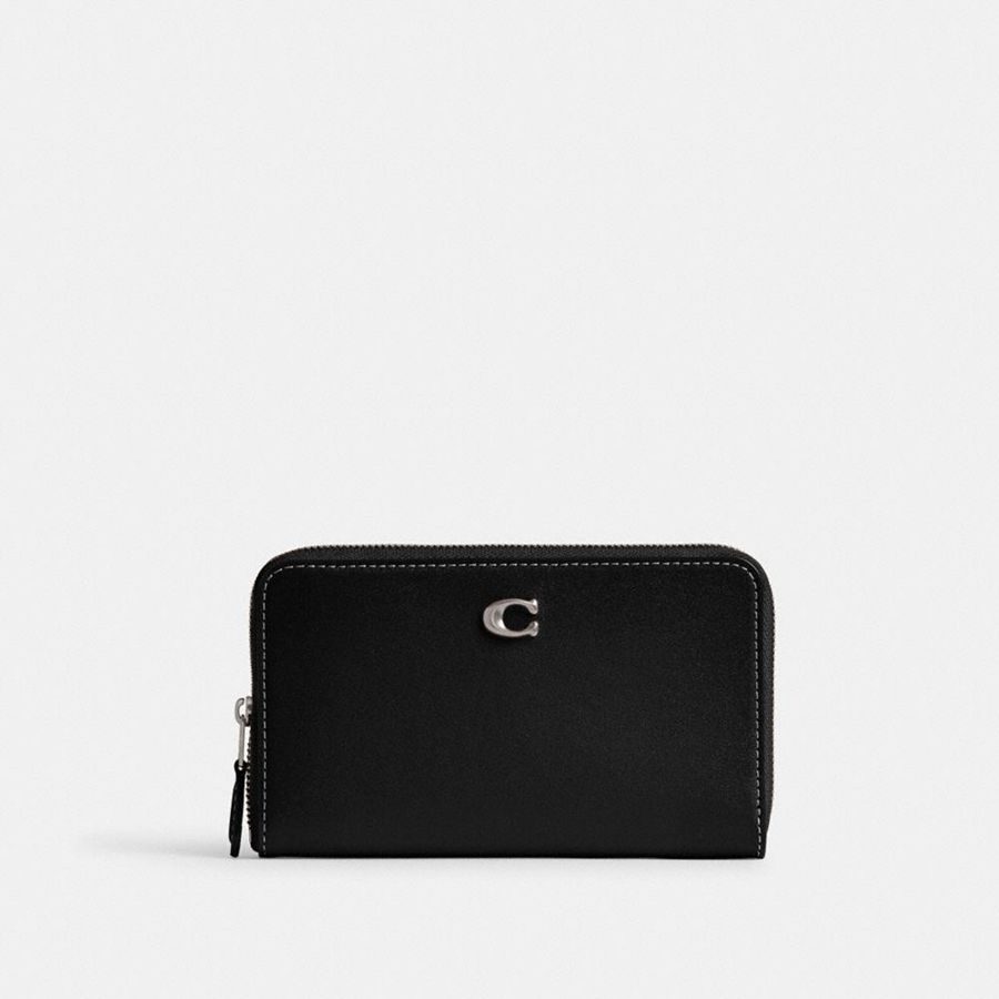 Cartera COACH Essential Medium Zip Around Mujer Negras | WILNUJ-458