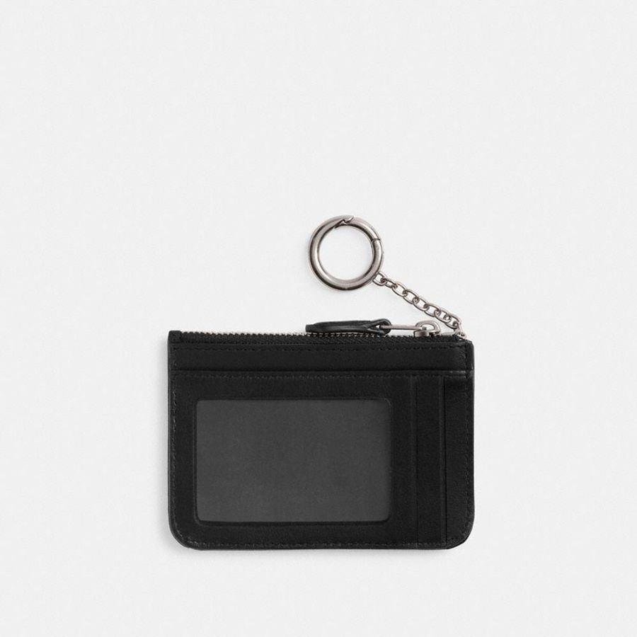 Cartera COACH Essential Mini Id Card Case With Crystal Mujer Negras | XRJNIZ-378