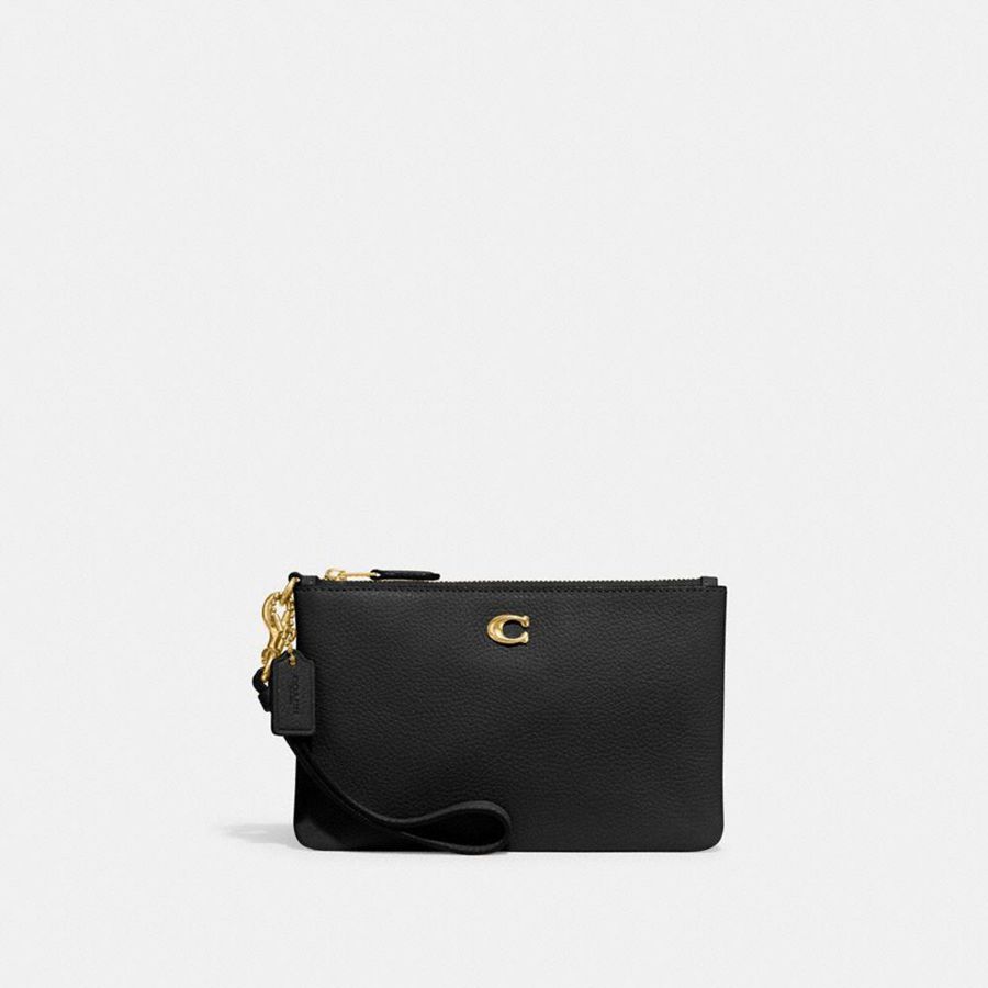 Cartera COACH Essential Small Wristlet Mujer Negras | NDWMKH-853