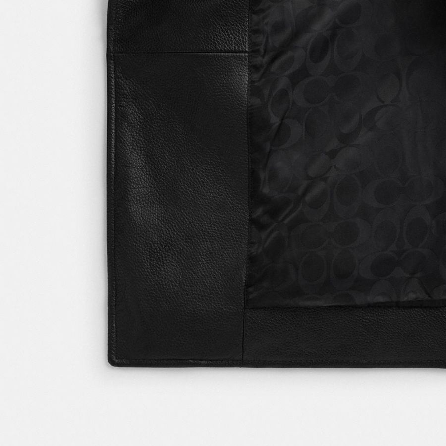Casaca COACH Moto Hombre Negras | VQEJNM-159