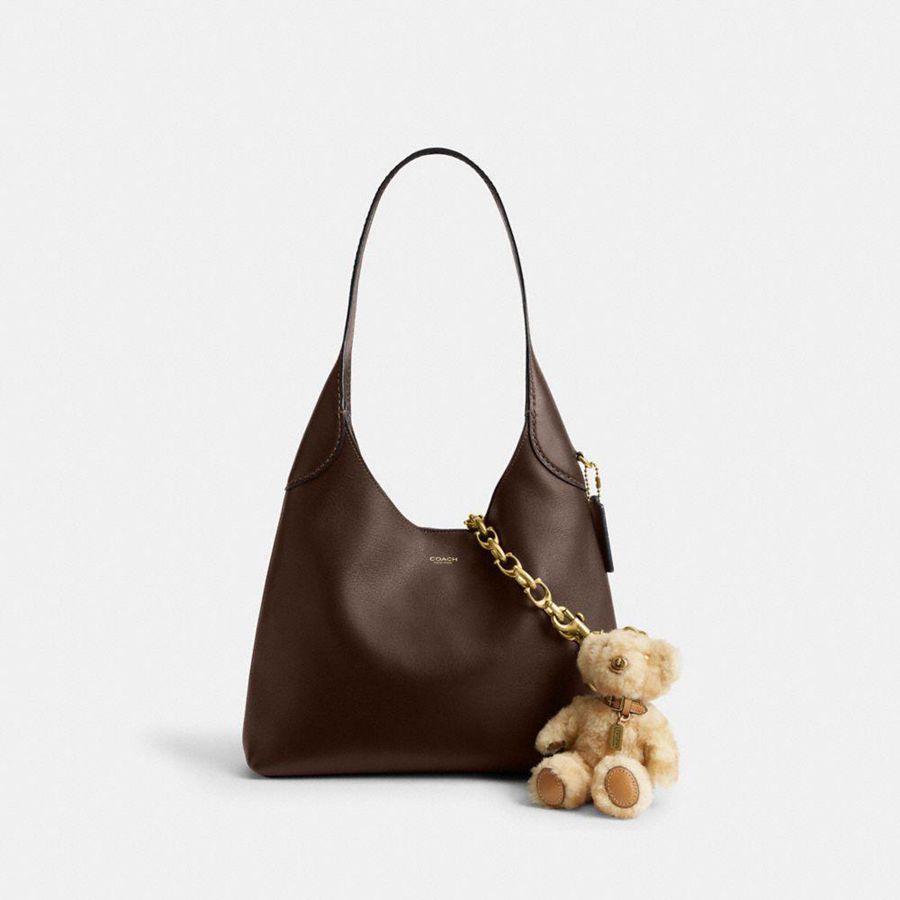 Charms COACH Brooklyn Shoulder Bag 28 With And Strap Mujer Doradas | HIXVNL-283