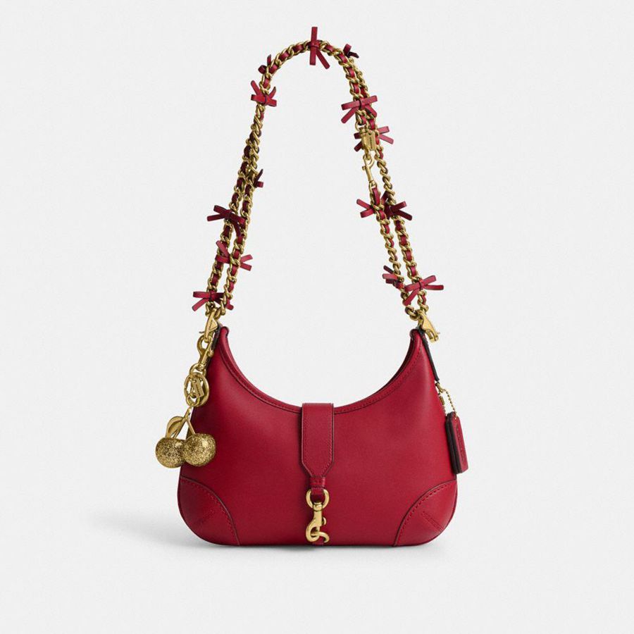 Charms COACH Hamptons Hobo Bag With And Strap Mujer Plateadas | FMZISJ-384