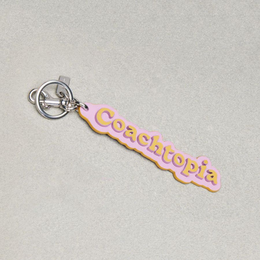 Charms COACH Logo Bag In Coachtopia Leather Mujer Rosas | SQPYTK-982