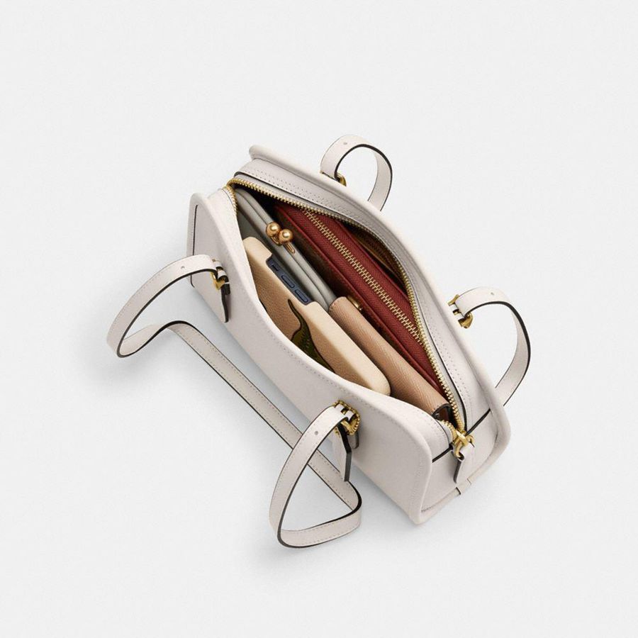 Charms COACH Swing Zip Bag With And Strap Mujer Doradas | HXFOTD-634