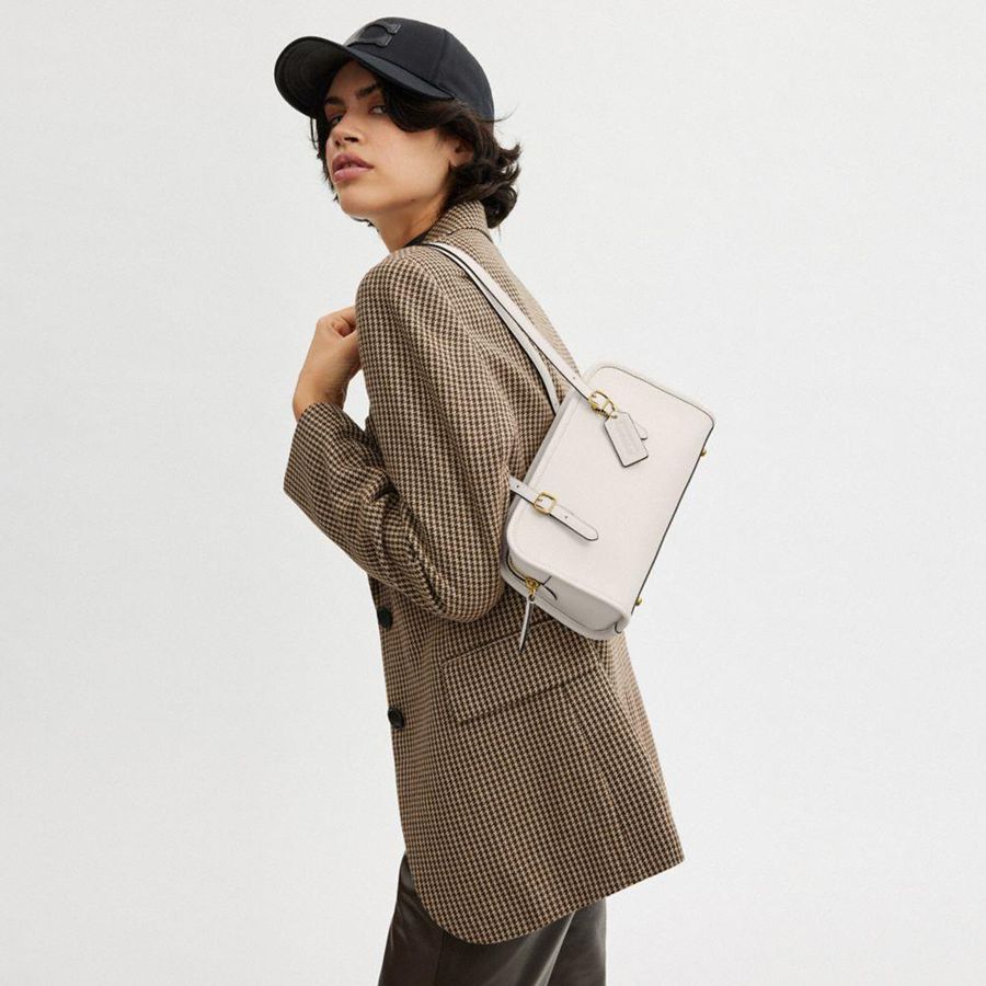 Charms COACH Swing Zip Bag With And Strap Mujer Doradas | HXFOTD-634