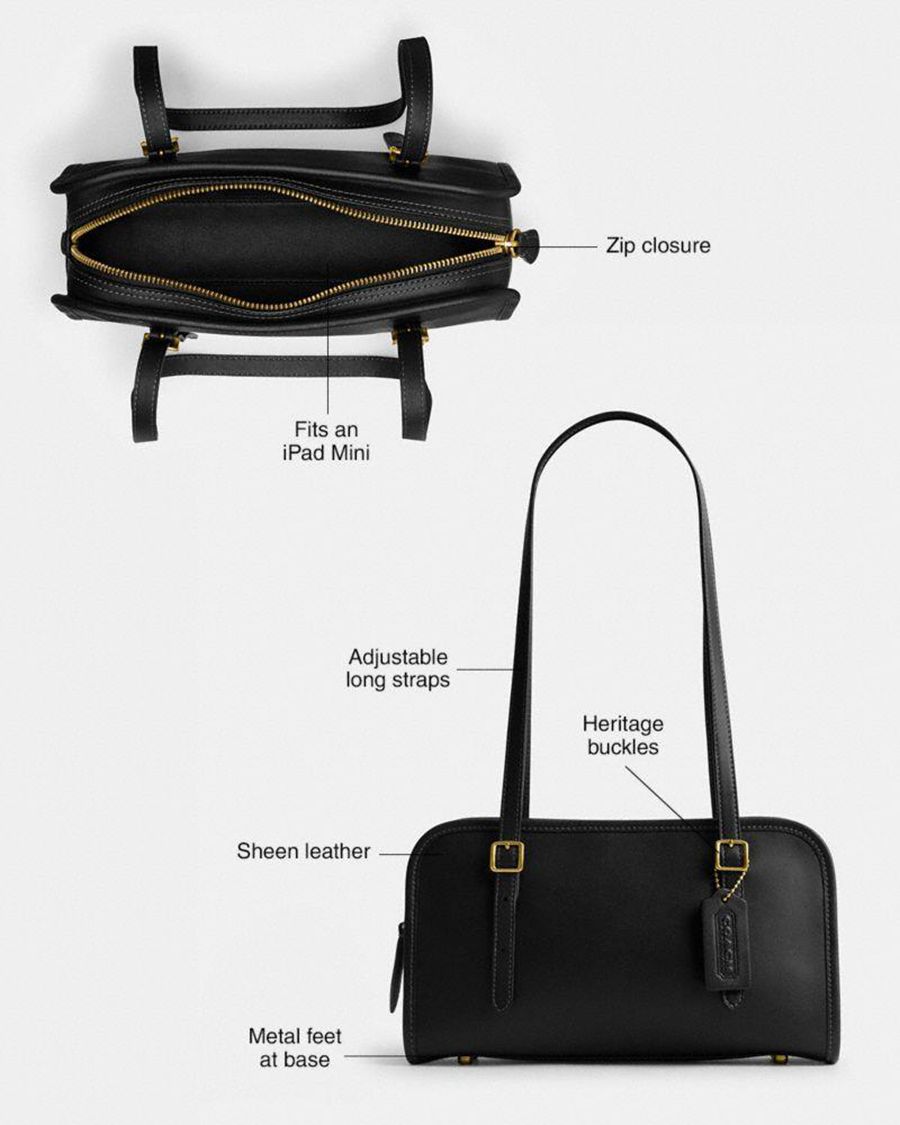 Charms COACH Swing Zip Bag With And Strap Mujer Doradas | HXFOTD-634