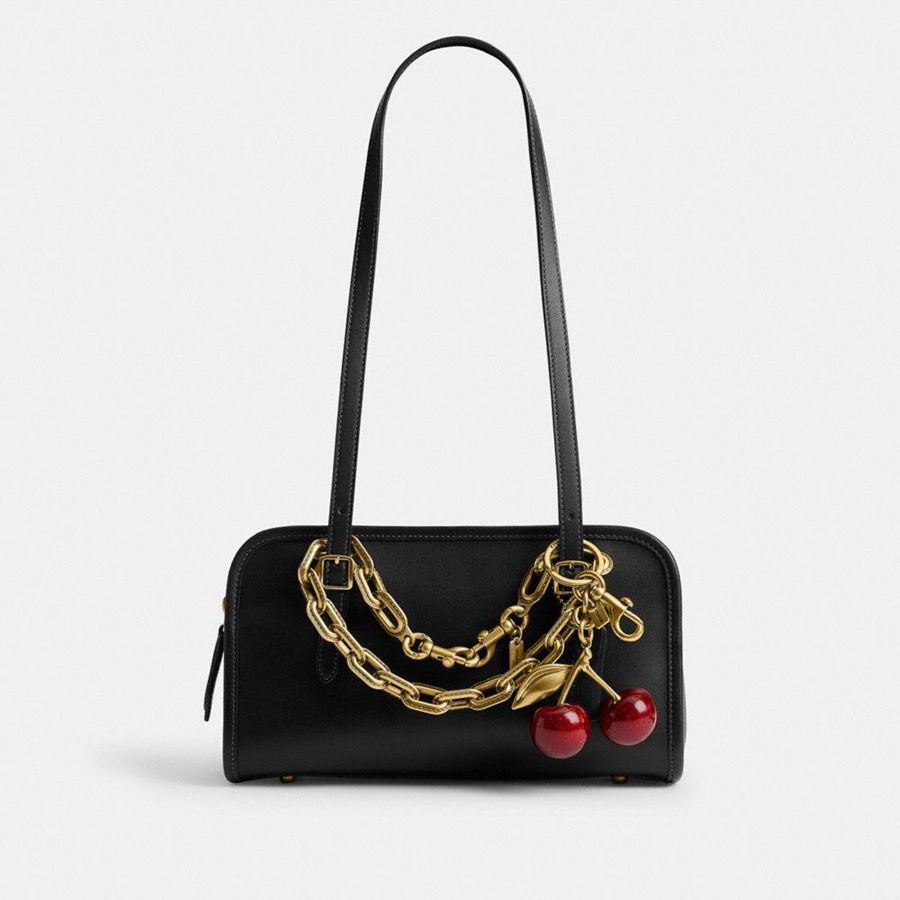 Charms COACH Swing Zip Bag With And Strap Mujer Doradas | HXFOTD-634