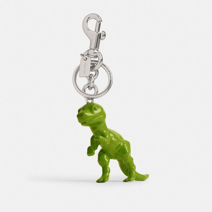 Charms COACH T Rex Bag Mujer Verde | UZTEWP-743