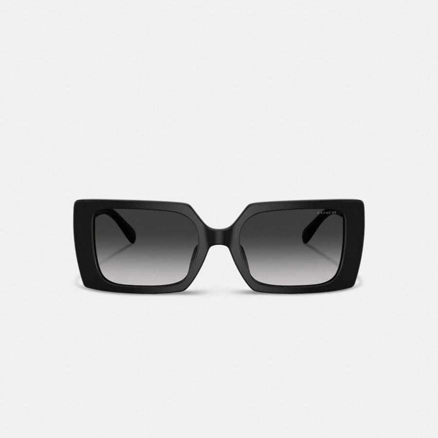 Lentes de Sol COACH Rogue Oversized Square Mujer Negras | CHMIAD-287