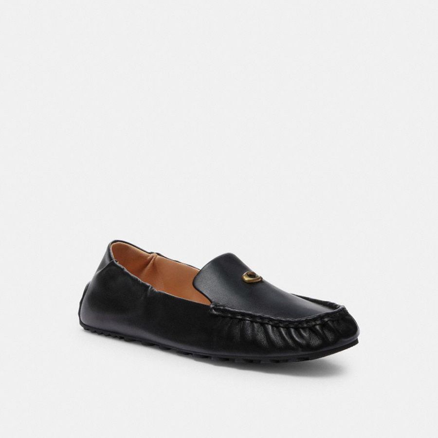 Mocasines COACH Ronnie Mujer Negras | ZGTHXW-296