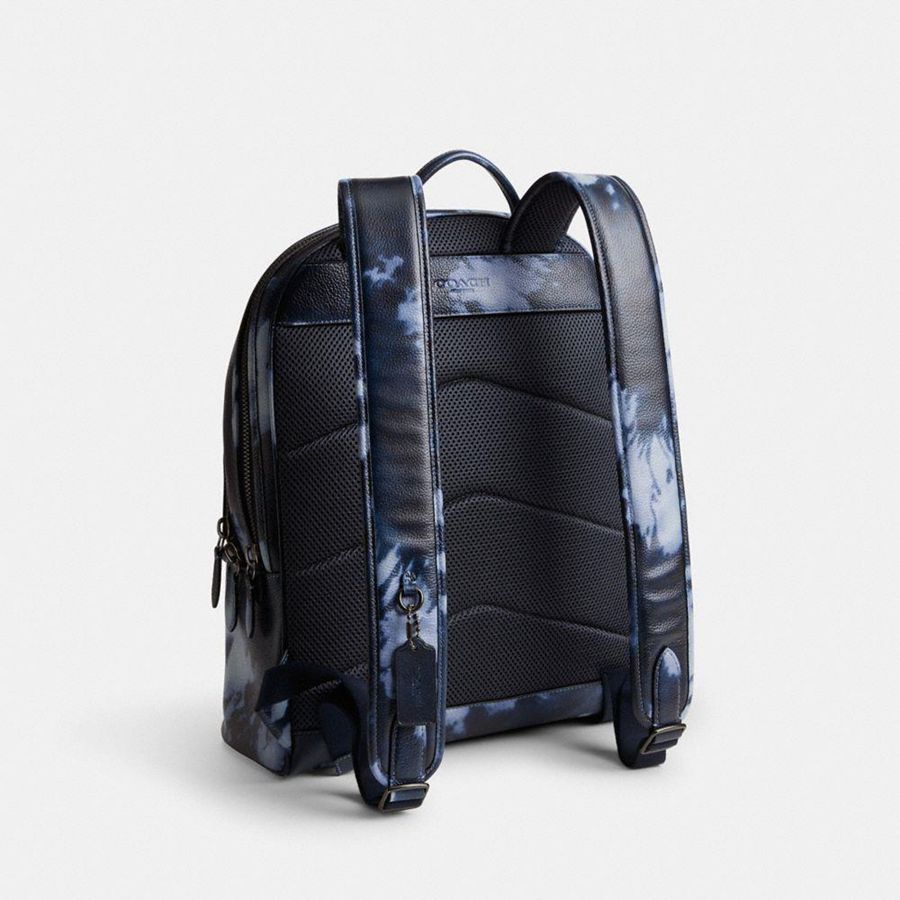 Mochila COACH Charter With Tie Dye Print Hombre Azul Marino | LMGNAV-057