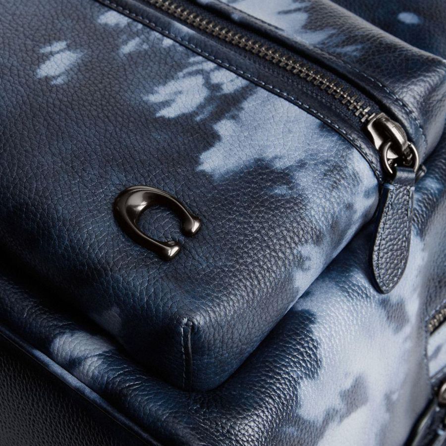 Mochila COACH Charter With Tie Dye Print Hombre Azul Marino | LMGNAV-057