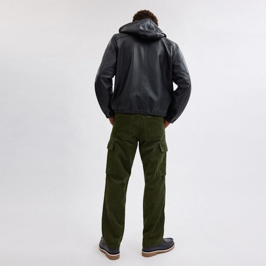 Pantalon COACH Corduroy Cargo Hombre Verde Oliva | JKBAVN-465