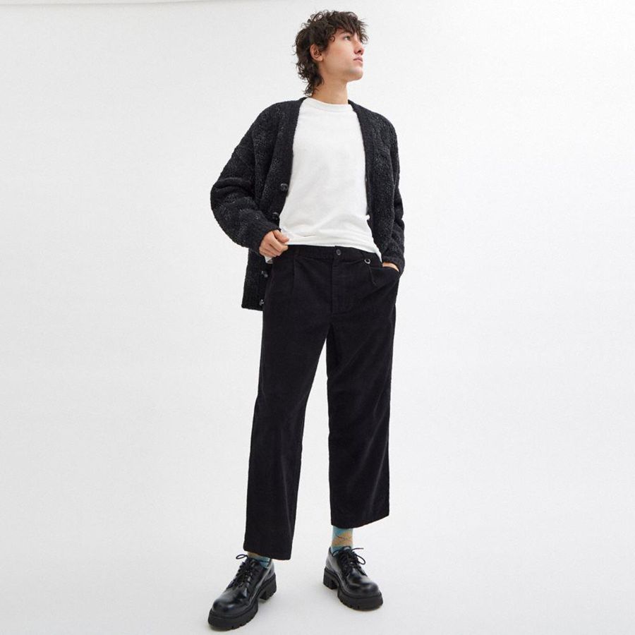 Pantalon COACH Corduroy Hombre Negras | OHJVPA-837