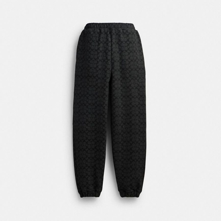Pantalon COACH Essential Signature Joggers Hombre Gris | FBHJSP-028