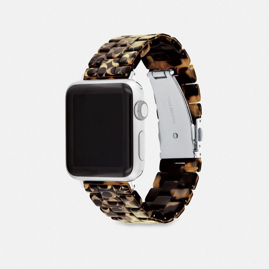 Relojes COACH Apple® Strap, 38 Mm, 40 Mm And 41 Mm Hombre Negras | VLQHKG-127