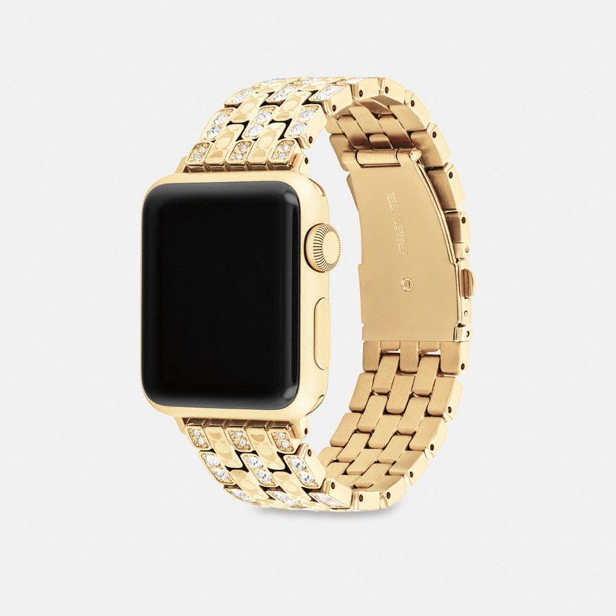 Relojes COACH Apple® Strap, 38 Mm, 40 Mm And 41 Mm Mujer Doradas | VMZCAX-943