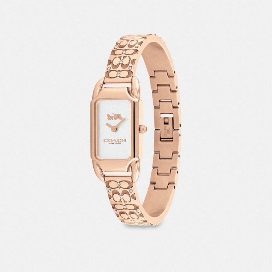 Relojes COACH Cadie, 17.5 Mm X 28.5 Mm Mujer Doradas | WMTQBN-873
